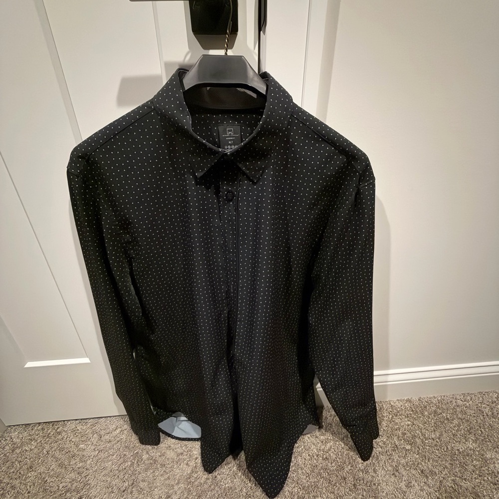 Michael Strahan Black Polka Dot Shirt